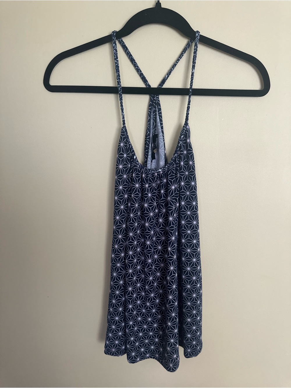 Tart Navy Geometric Strappy Camisole Tank